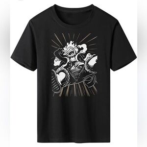 NWOT Gildan One Piece Luffy Black Graphic T-Shirt Size XL